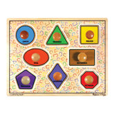 Large Shapes Jumbo Wooden Knob Puzzle