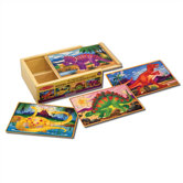 Dinosaurs in a Box Wooden Jigsaw Puzzle