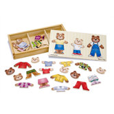 Wooden Bear Family Dress-Up Puzzle