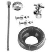 Wax Ring and Ball Valve Toilet Kit with Cross Handle