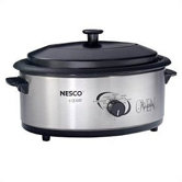 6 Qt. Roaster Oven w / Porcelain Cookwell in Stainless Steel