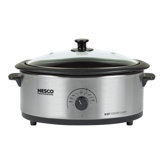 6 Qt. Slow Cooker / Roaster Oven with Non-Stick Cookwell in Stainless Steel