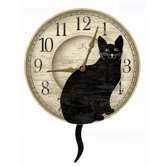 Cat Pendulum Wall Clock