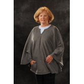 Fleece Poncho in Grey