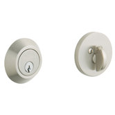 Contemporary Deadbolt with Single Cylinder in Satin Nickel