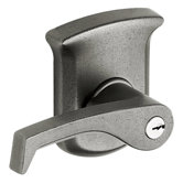 Tahoe Keyed Entry Lever with Right Handling in Distressed Antique Nickel