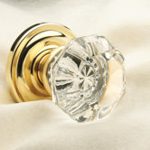 Dorchester 2.53" x 2.43" Privacy Crystal Knob with Traditional Style Rose