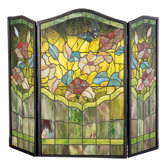 Butterfly 3 Panel Fireplace Screen