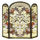 Heart 3 Panel Fireplace Screen