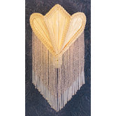 Fan Fabric with Fringe Night Light in Ivory