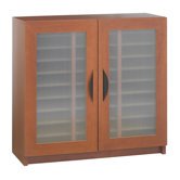 Literature Organiser with Doors Compartments in Cherry