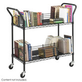 Wire Book Cart in Black