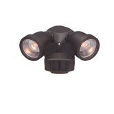Motion Detector 180 Degree Twin Light in Distressed Bronze