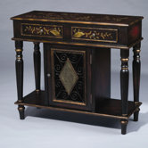 Console Cabinet in Black/Red
