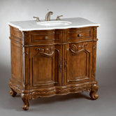 Two Door Vanity Medium Brown