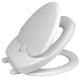 Magnolia "Progressions" Adult/Toddler Round Toilet Seat with Gent'l Close in White