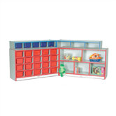 Hinged Storage Unit With Cubbies