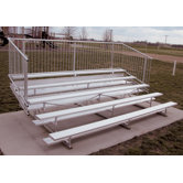 Five-Row Aluminum Bleacher with Guardrails