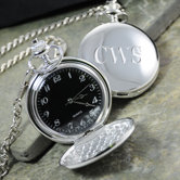 Face Silver-Plated Pocket Watch