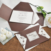 Brown and Ivory Vintage Invitations Kit