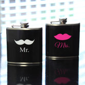 Mr. and Mrs. Flask Set
