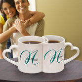 Gifts 10 oz. Personalized Heart Mug (Set of 2)