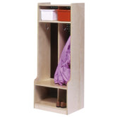 Two Section Locker with Seat/Step