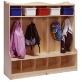 Five Section Scalloped Locker with Seat/Step