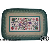 Braided Hook Evergreen Multi Rug