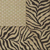 Jute Basketweave Brown Tiger Bordered Rug