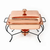 Copper 4 Qt Rectangle Plated Chafing Dish