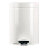 5 Liter Pedal Bin Plastic Bucket in White