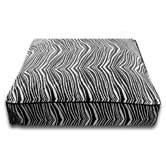 Rectangle Bed with Easy-Wash Cover in Black Zebra