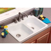 Advantage Warwick Double Bowl Contoured Self Rimming Kitchen Sink