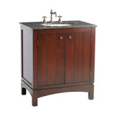 Charleston 32" Bathroom Vanity in Dark Cherry with Granite Top