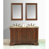 Moscone 58" Double Sink Bathroom Vanity