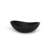 Oval Stone Vessel Sink in Black Granite