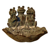 Frog Trio Birdbath