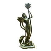 Verdigris Lady Double Candlestand