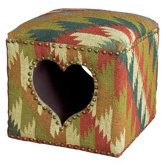 Durry Cut Out Heart Pouffe