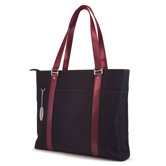 15.4" Select Tote in Black / Burgundy