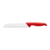 Bistro Ceramic 7" Bread Knife in Red