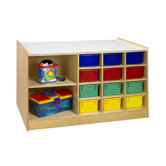 Cubbie Mobile Storage Island in Natural