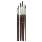 Tapered Water Color Brush 6-set