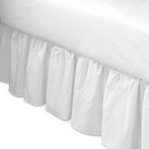 Ruffled Bed Skirt in White