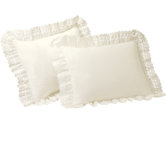 Eyelet Euro Sham in Ivory