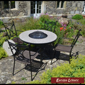 Tudela Fire Pit 4 Seater Dining Set