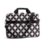 15.6" Kailo Chic Circles Slim Mod Brief in Pink/Black/White