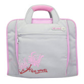 Floral Line Professional Womens Fully Padded Laptop Bag in Grey
