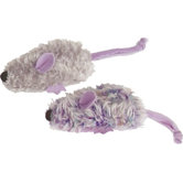 2 Mice Cat Toys in Purple Frosty/Grey
